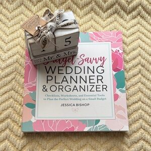 Mud Pie Wedding Planner and Organizer with Pink and Green Floral Design